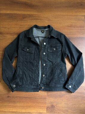 Lee Black Denim Trucker Jacket - S